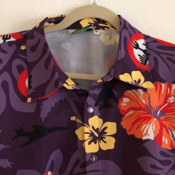 Man’s Short Sleeve Button Down Floral Hawaiian Shirt Size  M - Picture 3 of 6